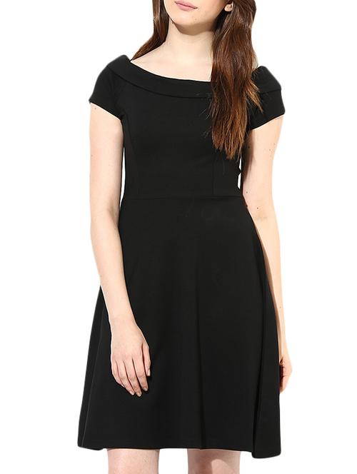 black cotton blend dress - 10306447 - Very Small Image - 1