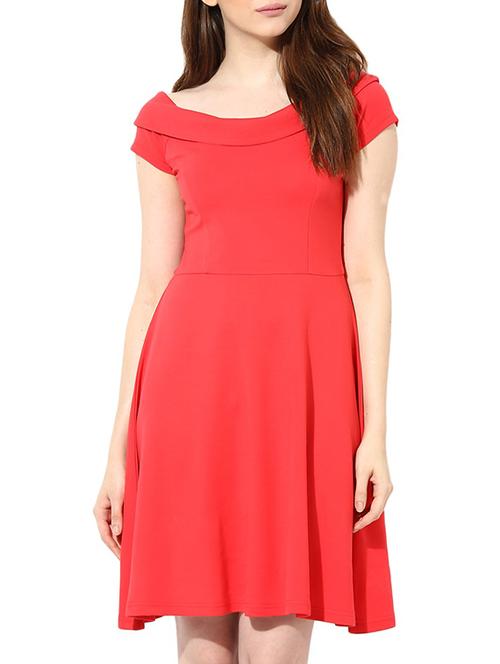 red cotton blend dress - 10306448 - Very Small Image - 1