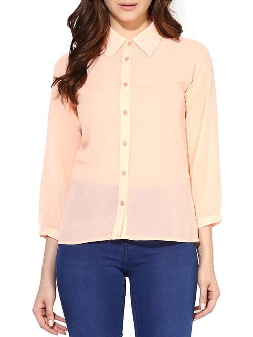 beige georgette shirt - 10306530 - Very Small Image - 1