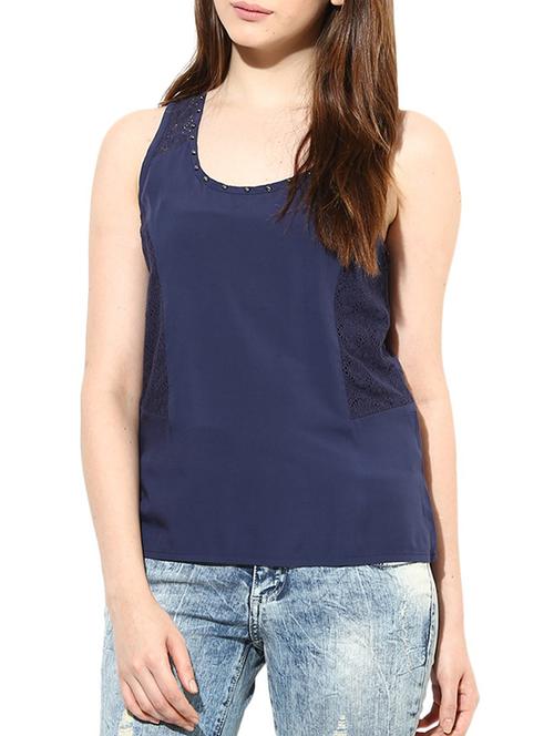 blue rayon top - 10306569 - Very Small Image - 1