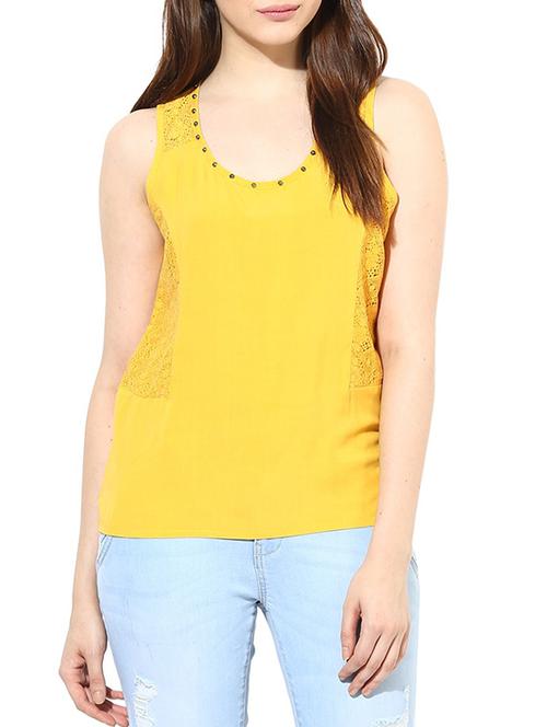 yellow rayon top - 10306570 - Very Small Image - 1