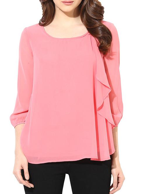 pink georgette top - 10306603 - Very Small Image - 1
