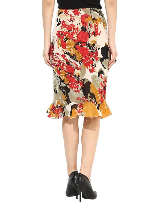 beige georgette skirts - 10306622 - Very Small Image - 1