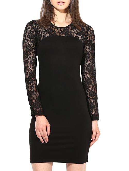black polyester blend dress - 10306655 - Very Small Image - 1