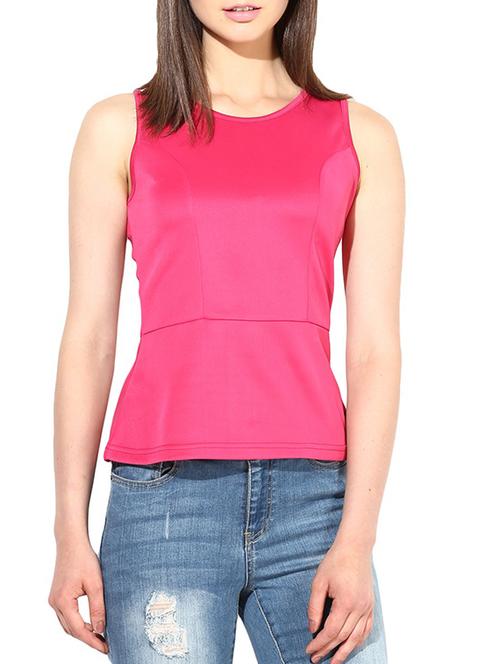 pink polyester blend top - 10306684 - Very Small Image - 1