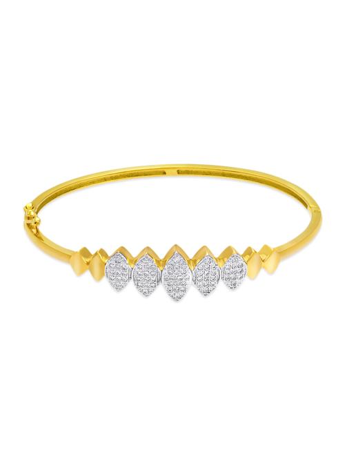 gold , white cz bangle - 10306758 - Very Small Image - 1