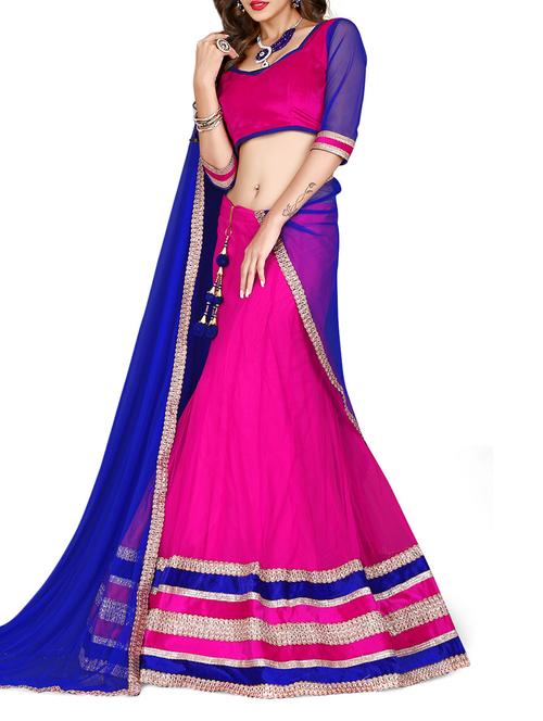 pink net lehenga - 10310352 - Very Small Image - 1