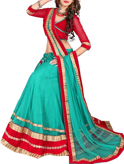 rama net lehenga - 10310353 - Very Small Image - 1