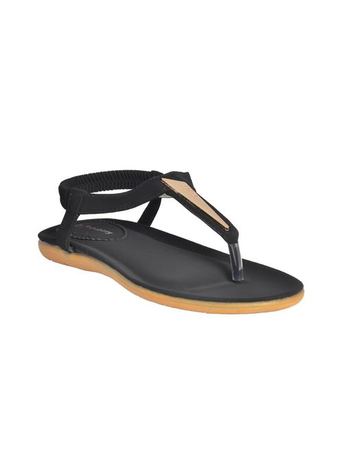black leatherette sandals - 10313443 - Very Small Image - 1