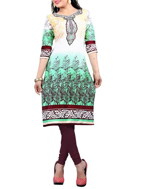 multi coloured cotton printed unstitched kurta - 10314073 - Very Small Image - 1