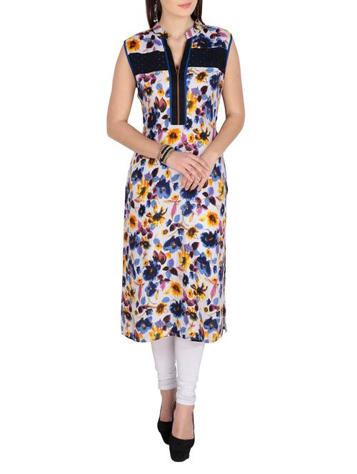 azira multi straight rayon kurta - 10317573 - Very Small Image - 1