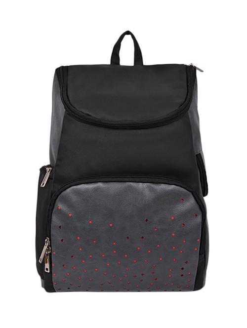 grey leatherette backpack - 10319508 - Very Small Image - 1