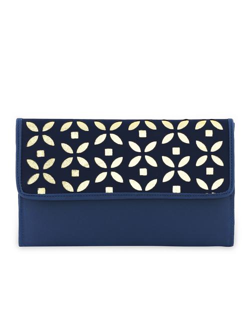 navy blue leatherette clutch - 10319947 - Very Small Image - 1