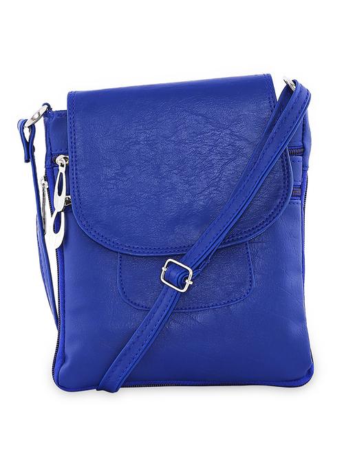 blue leatherette sling bag - 10319951 - Very Small Image - 1