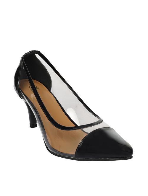 black leatherette pumps - 10325404 - Very Small Image - 1