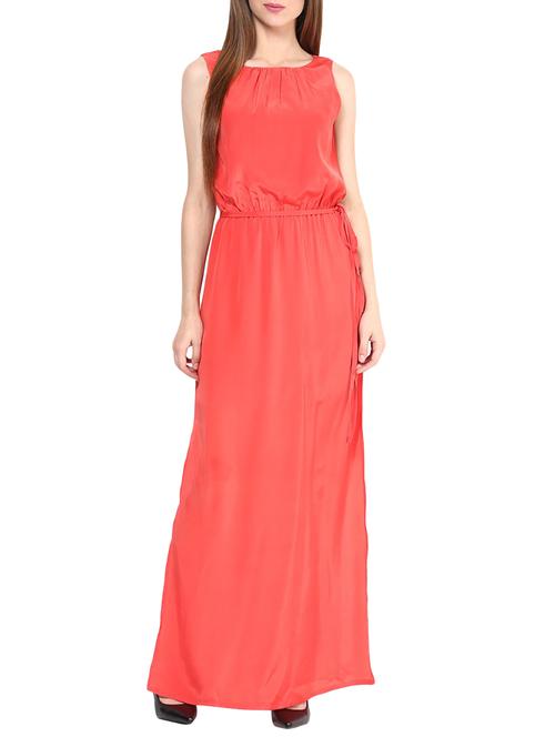 orange crepe dress - 10328058 - Very Small Image - 1