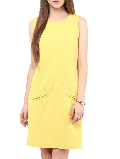 yellow cotton blend dress - 10328112 - Very Small Image - 1
