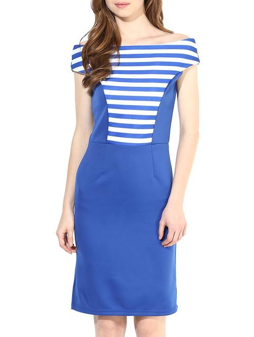 blue cotton blend dress - 10328117 - Very Small Image - 1