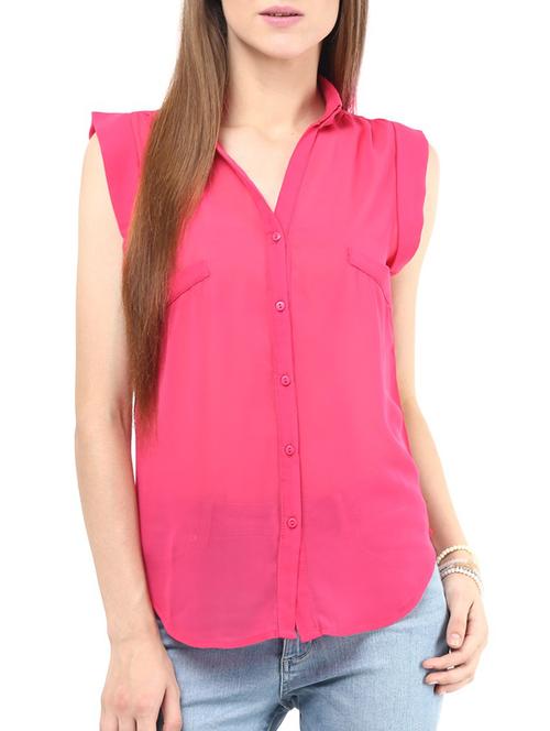 pink georgette shirt - 10328136 - Very Small Image - 1