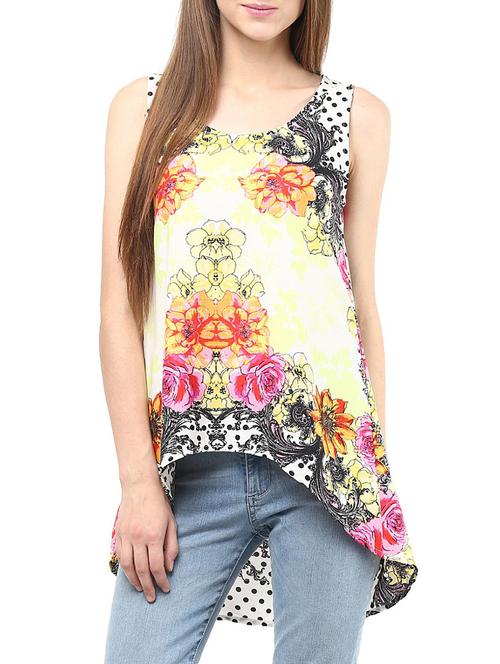 cream crepe top - 10328144 - Very Small Image - 1