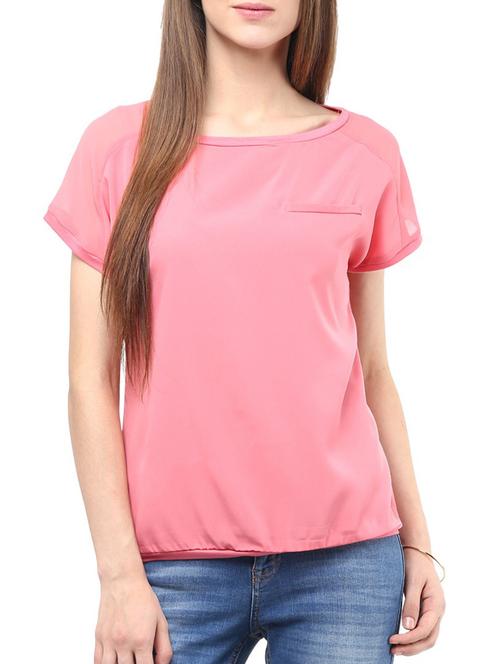 pink crepe top - 10328156 - Very Small Image - 1