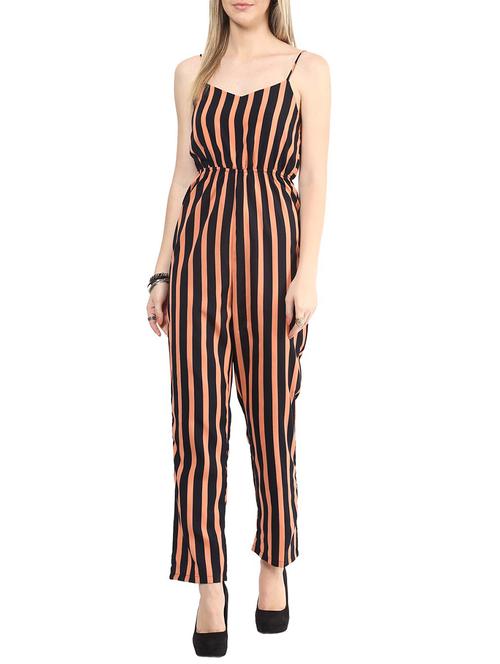 orange crepe jumpsuit - 10328172 - Very Small Image - 1