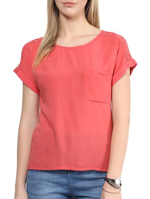 orange rayon top - 10328185 - Very Small Image - 1