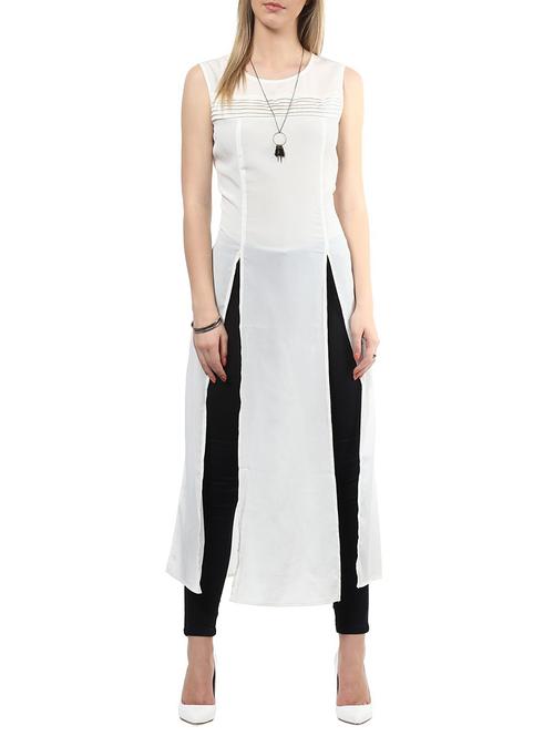 white crepe top - 10328200 - Very Small Image - 1