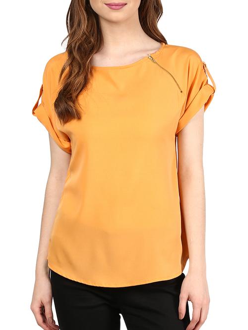 yellow crepe top - 10328234 - Very Small Image - 1