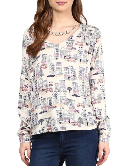 white rayon top - 10328252 - Very Small Image - 1