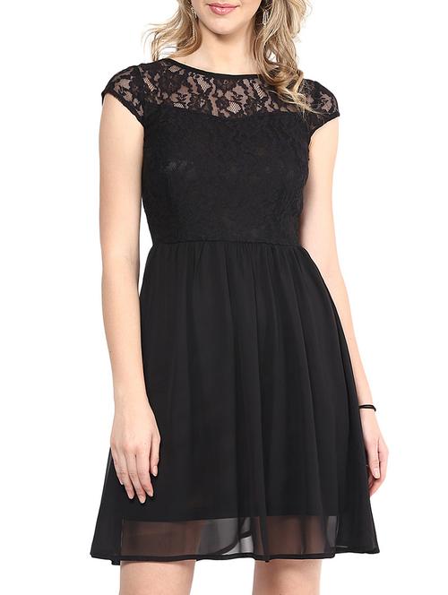 black georgette dress - 10328253 - Very Small Image - 1