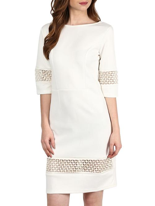 white cotton blend dress - 10328257 - Very Small Image - 1