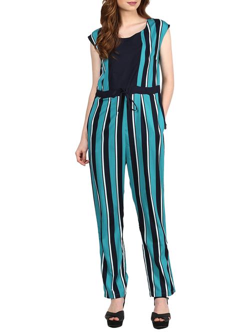 turquoise crepe jumpsuit - 10328270 - Very Small Image - 1