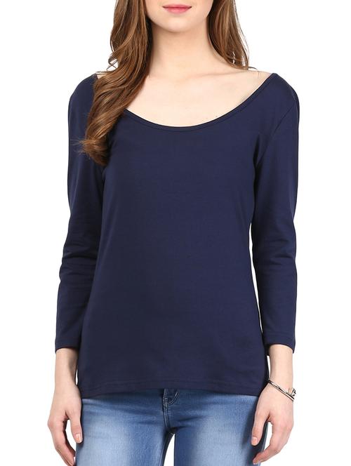 blue cotton blend top - 10328286 - Very Small Image - 1