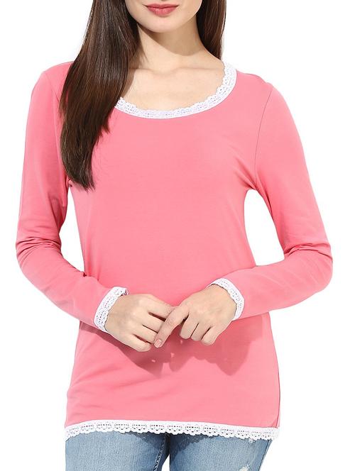 pink cotton blend dress - 10328344 - Very Small Image - 1