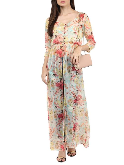 multi colored georgette tunic - 10328424 - Very Small Image - 1
