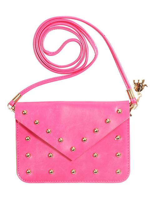 pink leatherette sling bag - 10329375 - Very Small Image - 1