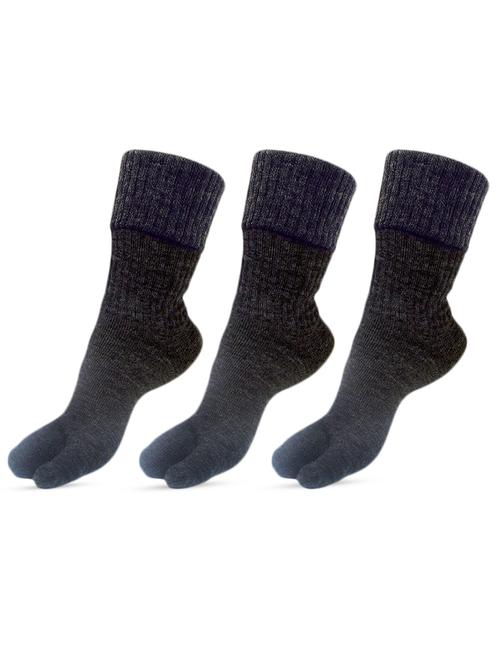 set of 3 black wool pair of socks - 10335013 - Very Small Image - 1
