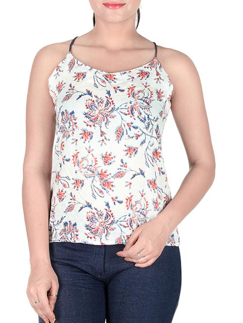 sanchey brown printed strap top - 10342803 - Very Small Image - 1