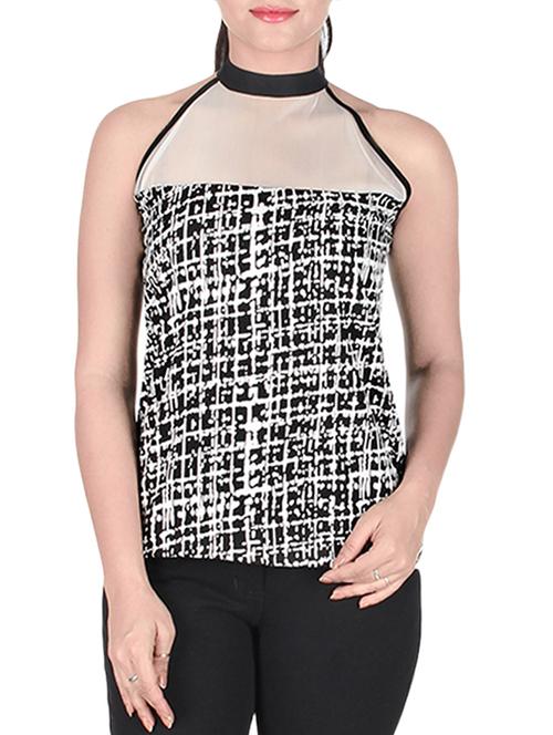 sanchey black printed off shoulder top - 10342804 - Very Small Image - 1