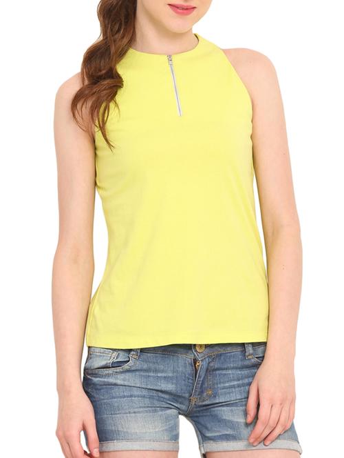 yellow cotton work wear top - 10344455 - Very Small Image - 1