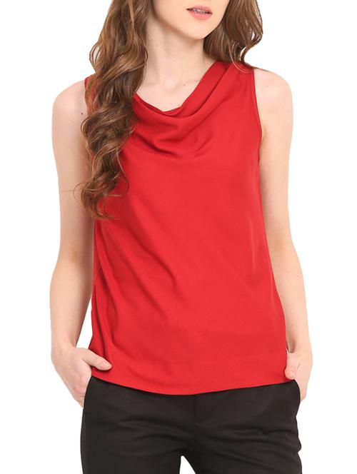 red viscose top - 10344481 - Very Small Image - 1
