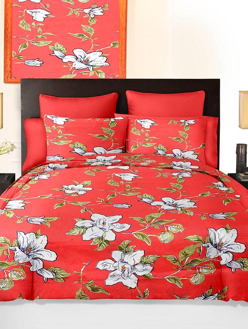 cotton double bed sheet with 2 pillow covers - 10345895 - Very Small Image - 1