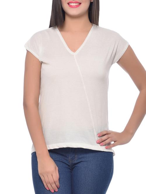ivory cotton regular tshirt - 10346530 - Very Small Image - 1