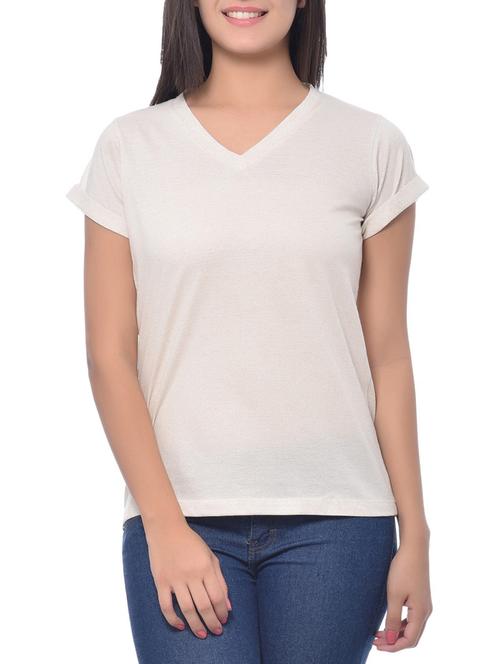 ivory multicolour neps cotton regular tshirt - 10346536 - Very Small Image - 1