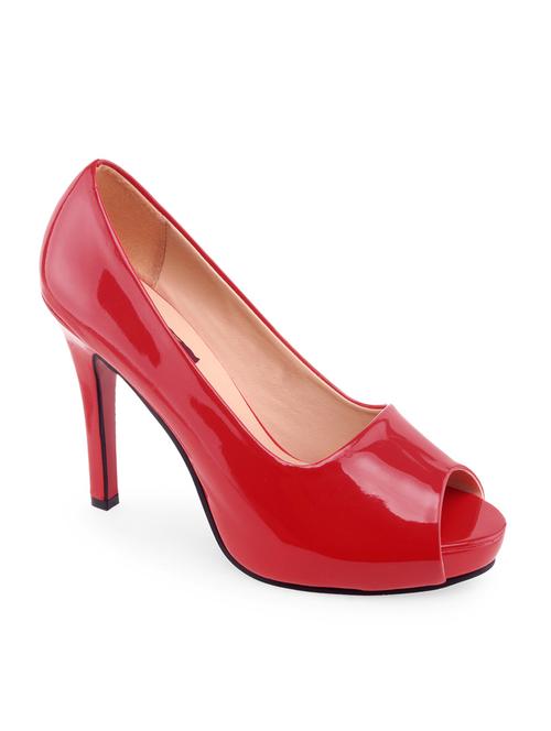 red leatherette sandal - 10348009 - Very Small Image - 1