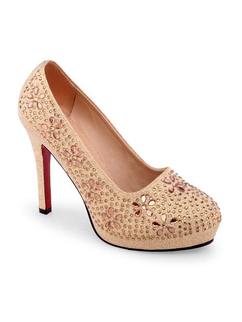 beige leatherette pumps - 10348013 - Very Small Image - 1
