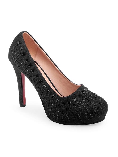 black leatherette pumps - 10348015 - Very Small Image - 1