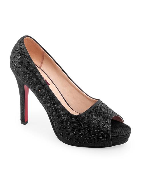 black leatherette sandals - 10348021 - Very Small Image - 1