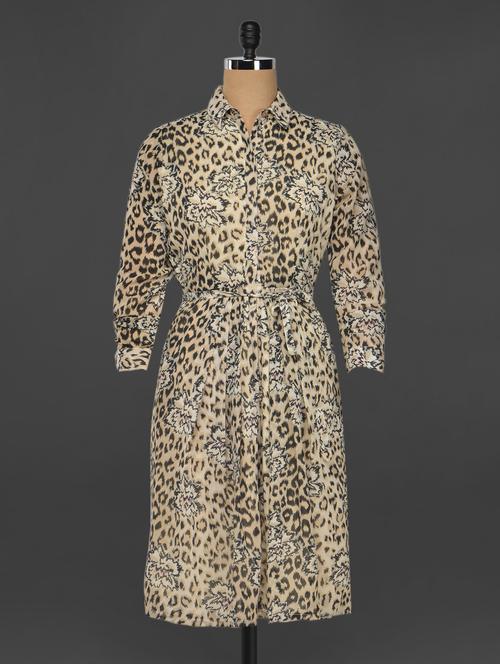 animal print georgette dress - 1035010 - Very Small Image - 1
